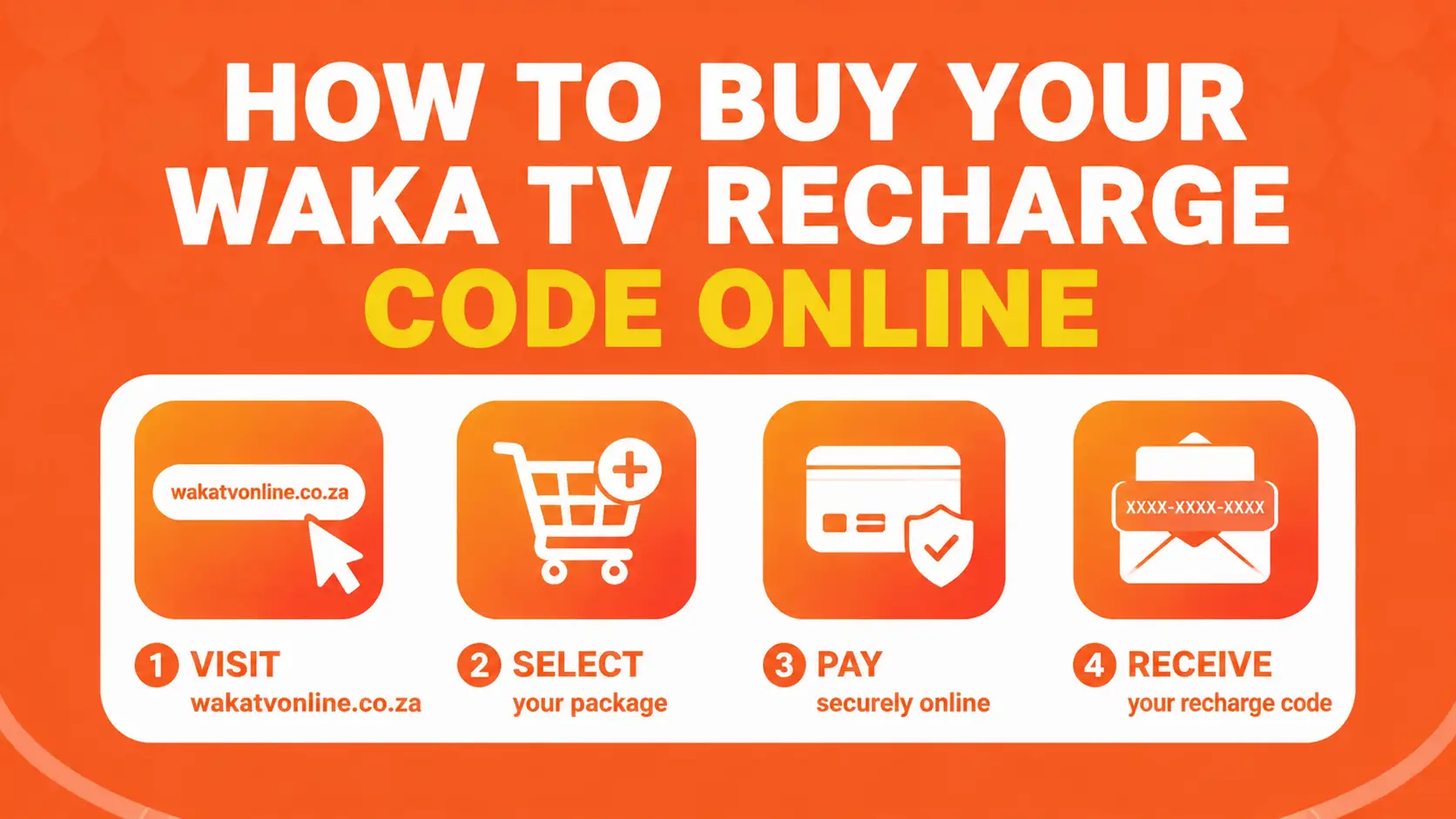 Waka TV guide: visit the official site, choose a package, pay securely, and get your recharge code