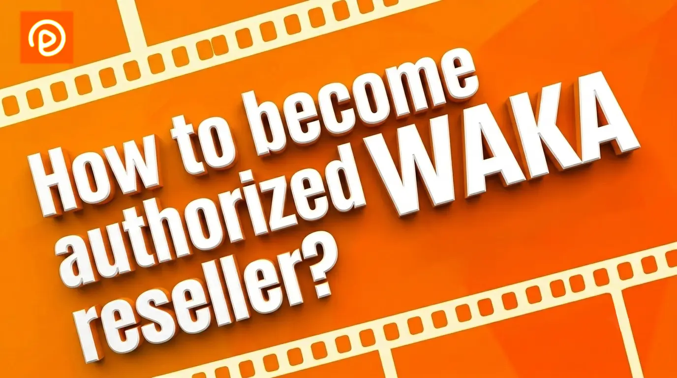 The image features a bright orange background with the bold white text: "How to become a WAKA authorized dealer?"