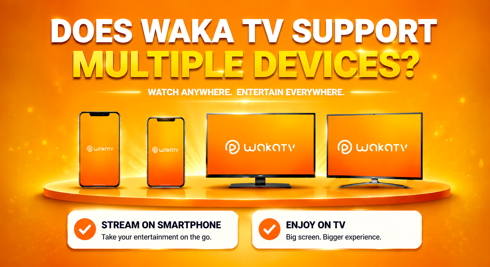 WAKA TV multiple devices subscription plan support