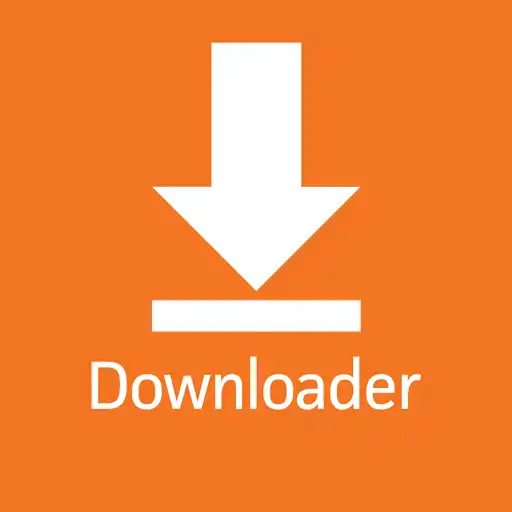 A logo of Downloader app